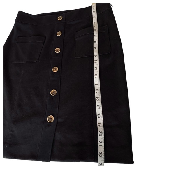 Banana Republic - Black Side Zip Pencil Skirt Size 10 - Picture 7 of 13